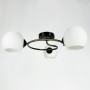 Изображение Стельова люстра з кругом в чорному корпусі на 3 плафони ИМ Light-Deco 6 