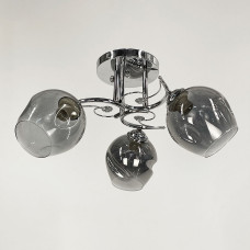 Люстра стельова Light House LNF-17508/3 CH+GR хром із графітовим плафоном