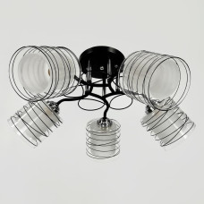 Люстра стельова Light House LNF-17532/5A BK+CH із подвійним плафоном
