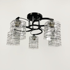 Люстра стельова Light House LNF-17504/5С BK чорна