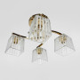 Зображення Люстра стельова Light House LNF-17531/4 FGD золото з прозоро-смугастим плафоном ИМ Light-Deco 4 