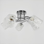 Зображення Срібна люстра на 5 матових плафонів з узором Ø 58 см ИМ Light-Deco 3 