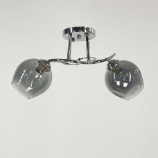 Люстра стельова Light House LNF-17508/2 CH+GR хром із графітовим плафоном