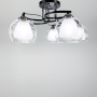 Зображення Стельова люстра в чорному корпусі з подвійним плафоном ИМ Light-Deco 1 