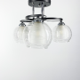 Зображення Стельова люстра в чорному корпусі з подвійним плафоном ИМ Light-Deco 3 