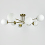 Зображення Люстра стельова молекула Light House LNF-17519/8 TBS+WT латунь із білим плафоном ИМ Light-Deco 1 