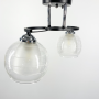 Изображение Стельова люстра в чорному корпусі з подвійним плафоном ИМ Light-Deco 2 