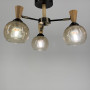 Изображение Металева люстра на 3 плафони з елементами дерева ИМ Light-Deco 3 