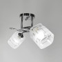 Зображення Срібна люстра на 2 матових плафони з узором у корпусі 50 см ИМ Light-Deco 2 
