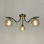 Изображение Люстра в чорному корпусі із 3-ма янтарними плафонами ИМ Light-Deco 4 
