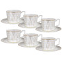 Зображення Чайний набір Lefard "Stella" на 6 персон чашки 290 мл (440-130) білий із золотою облямівкою ИМ Light-Deco 