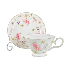 Чайний набір Lefard "Лаура" на 6 персон чашки 220 мл (943-095) білий