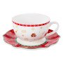 Изображение Набор чайных чашек фарфоровых с блюдцем Lefard  "Christmas delight" на 2 персоны 250мл (985-145) ИМ Light-Deco 4 