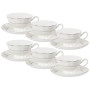 Зображення Чайний набір Lefard "Класика" на 6 персон чашки 200 мл (440-112) білий з хромовою облямівкою ИМ Light-Deco 