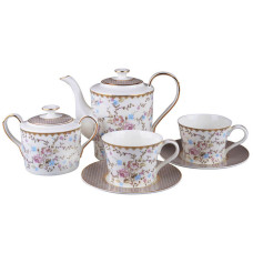 Чайний сервіз Lefard "Діана" на 6 персон з чайником 264-623 білий
