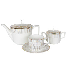 Чайний сервіз Lefard "Stella" на 6 персон із чайником 440-129 білий