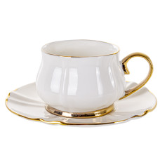 Чашка чайна порцелянова з блюдцем Lefard 200мл (975-038)