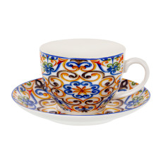 Чашка порцелянова з блюдцем Lefard "Сицилія" 220мл (922-039)