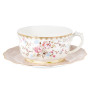 Зображення Чашка чайна порцелянова з блюдцем Lefard "Діана" 400мл (264-725) білий ИМ Light-Deco 