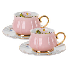 Набір чайних чашок порцелянових з блюдцем Lefard "Літня пора" на 2 персони 200мл (975-026)