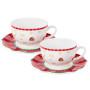 Изображение Набор чайных чашек фарфоровых с блюдцем Lefard  "Christmas delight" на 2 персоны 250мл (985-145) ИМ Light-Deco 