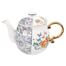 Чайник заварювальний порцеляновий Light House «Літній мікс» 900 мл білий (925-057)