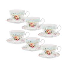 Чайний набір Lefard "Аромат провансу" на 6 персон чашки 250 мл (165-320) білий