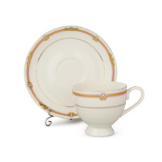 Чайний набір Lefard "Королівський" на 6 персон чашки 250 мл (440-040-1) білий