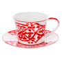 Зображення Чашка порцелянова з блюдцем Lefard "Сицилія ред" 220мл (924-766) ИМ Light-Deco 