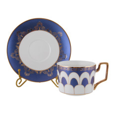 Чашка порцелянова з блюдцем Lefard "Синій візерунок-2" 220мл (925-006)