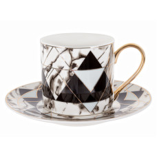 Чашка чайна фарфорова з блюдцем Lefard 220мл (165-365)