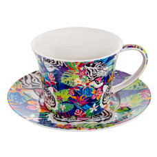 Чашка порцелянова з блюдцем Lefard "Animal colors-2" 220мл (924-726)