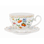 Зображення Чашка порцелянова з блюдцем Lefard "Фрукти та квіти" 250мл (165-360) ИМ Light-Deco 