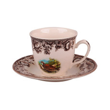 Чашка порцелянова з блюдцем Lefard "Полювання" 240мл (910-039)