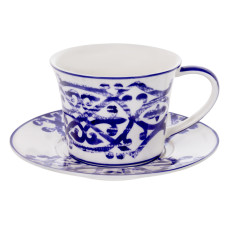 Чашка порцелянова з блюдцем Lefard "Сицилія блю" 220мл (924-768)
