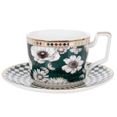 Чашка порцелянова з блюдцем Lefard "Квіти" 250мл (925-037)