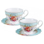 Зображення Набір чайних чашок порцелянових із блюдцем на 2 персони Lefard  "Аромат провансу" 250мл (165-316) ИМ Light-Deco 