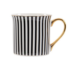 Чашка порцелянова Lefard "Чорно-біла смужка" 380 мл (922-047)