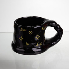 Чашка фарфорова Light House LG-30164 BK 500 мл чорна