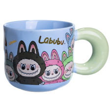 Чашка фарфорова Light House "Labubu" LG-30175-D BL 400 мл блакитний