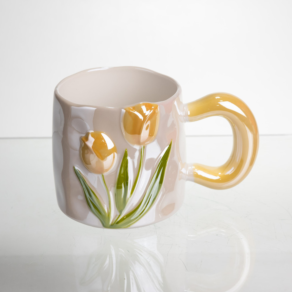 Зображення Чашка порцелянова Light House "Тюльпани" LG-30173 YL 400 мл жовтий ИМ Light-Deco 