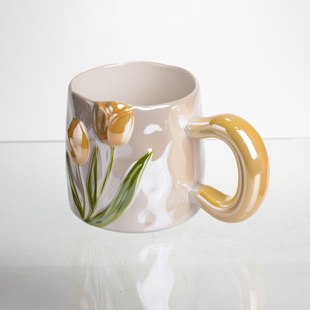 Зображення Чашка порцелянова Light House "Тюльпани" LG-30173 YL 400 мл жовтий ИМ Light-Deco 3 