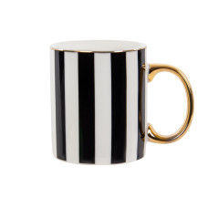 Чашка порцелянова Lefard "Біло-чорна смужка" 360 мл (922-048)