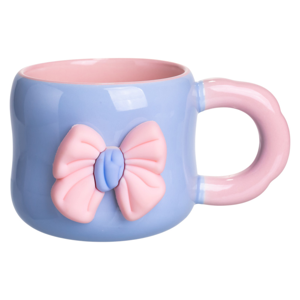 Зображення Чашка фарфорова Light House "Бант" LG-30198 BL + PK 400 мл блакитний з рожевим на магніті ИМ Light-Deco 