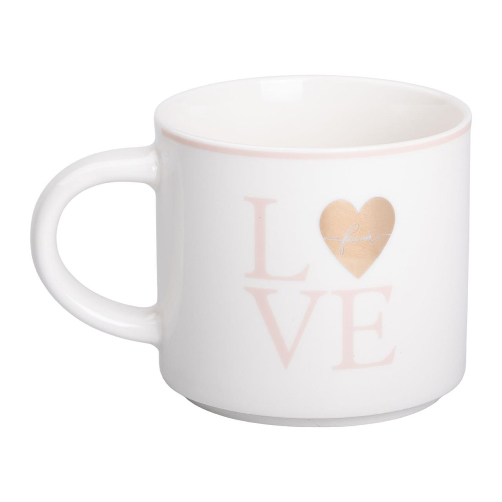 Зображення Чашка керамічна Light House 350 (мл) для кави та чаю з написом "Love" (LG-20297) Біла ИМ Light-Deco 