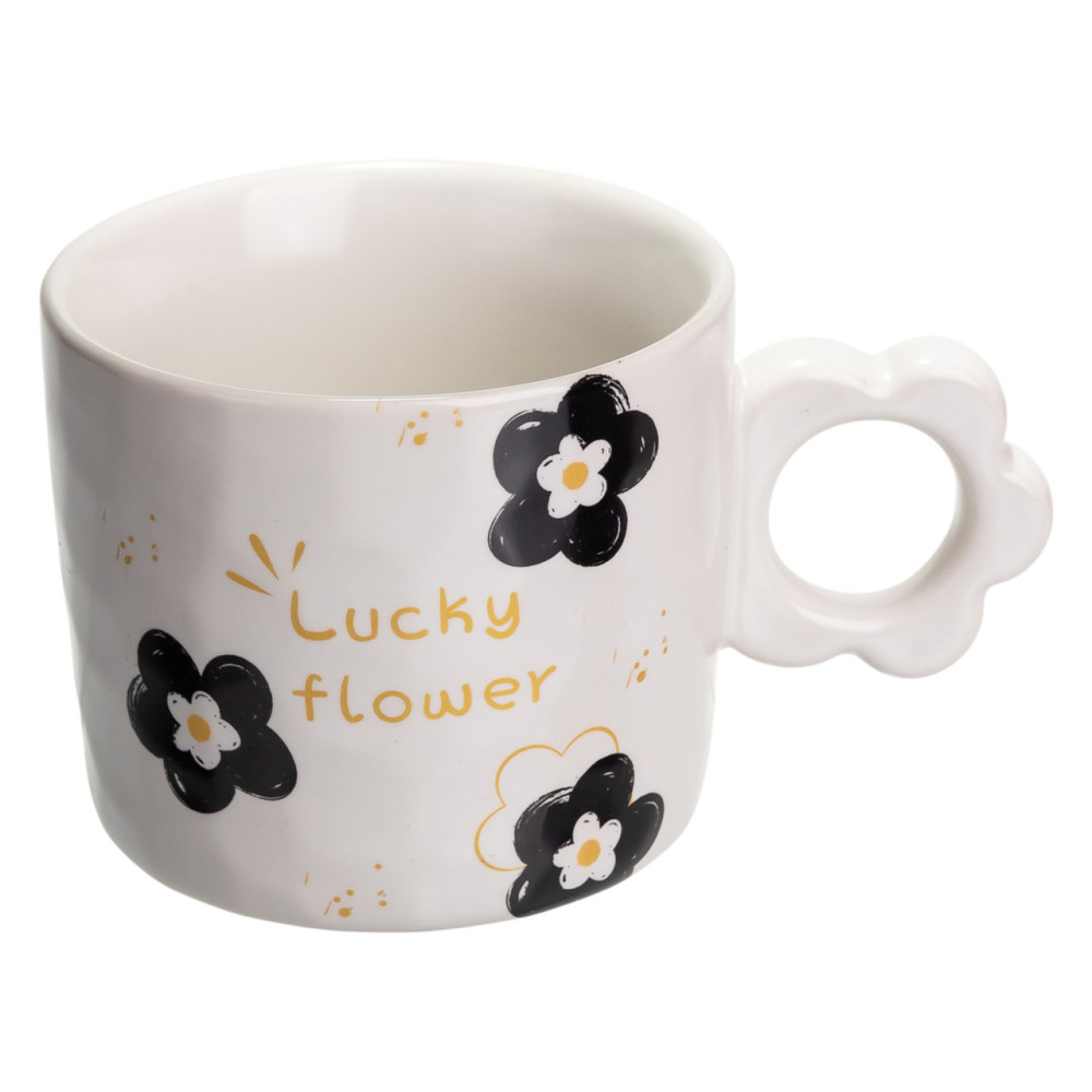 Зображення Чашка порцелянова Light House "Lucky Flower" LG-30171 WT 250 мл біла ИМ Light-Deco 