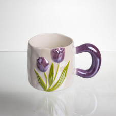Чашка порцелянова Light House "Тюльпани" LG-30173 VIO 400 мл фіолетовий