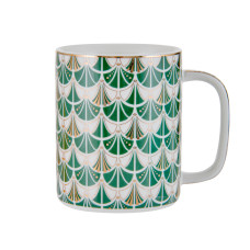 Чашка порцелянова Lefard "Зелений візерунок" 330 мл (925-012)