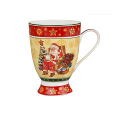 Чашка фарфоровая Lefard "Merry christmas Санта" 300 мл разноцветная (986-021)