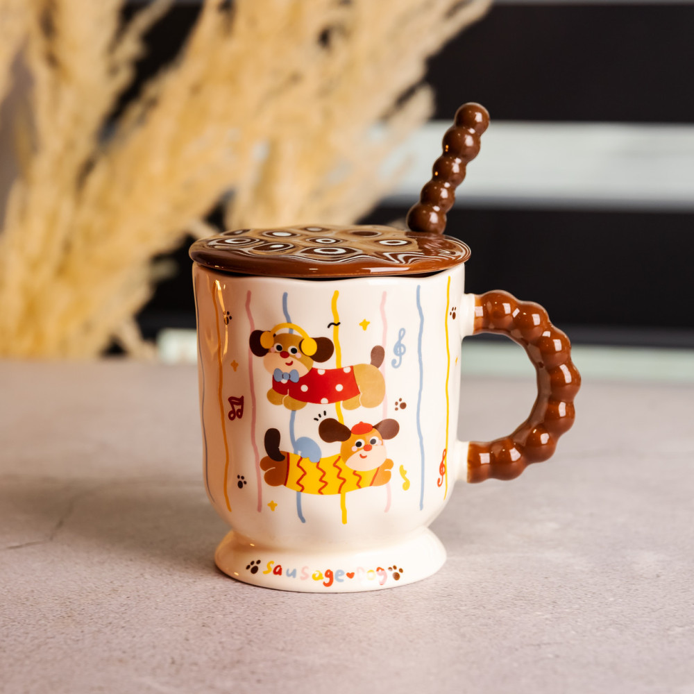 Зображення Чашка порцелянова Light House "Музичні такси" LG-30160-C MIX 400 мл з ложкою та кришкою ИМ Light-Deco 1 